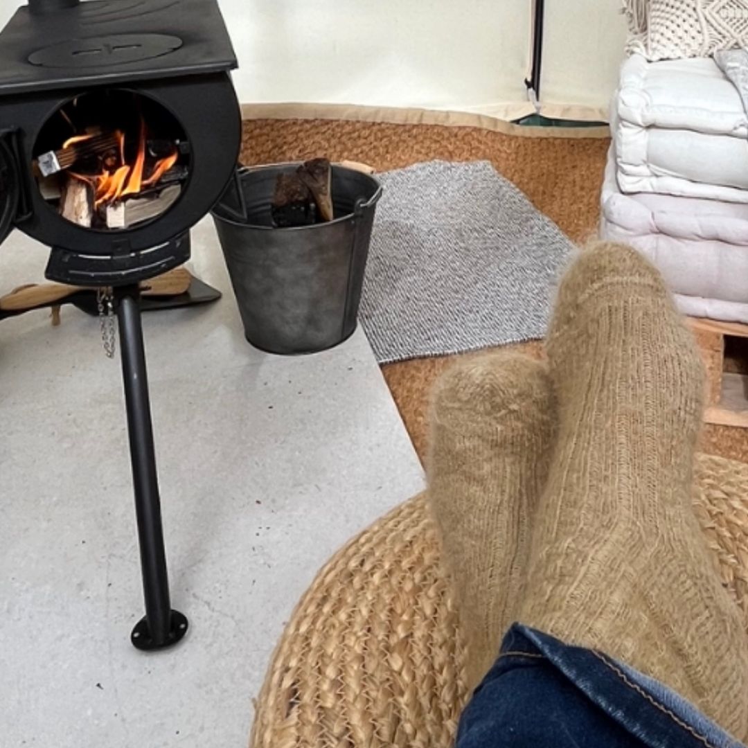 Glamping France Logburner